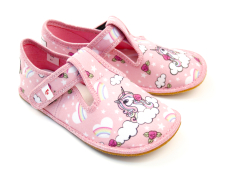 Ef barefoot dievčenske papuče 395 Pink Unicorn