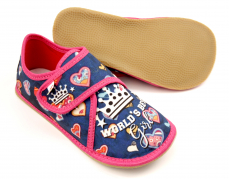 Ef Barefoot dievčenské papuče 394 World Girl