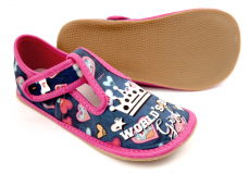 Ef Barefoot dievčenské papuče 395 World Girl