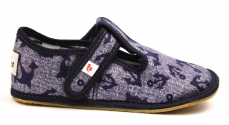 Ef Barefoot chlapčenské papuče 395 Jeans Kotva