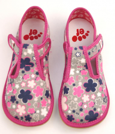 Ef Barefoot dievčenské papuče 395 Kvety
