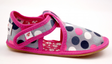 Ef barefoot dievčenské papuče 385 tečky