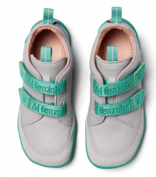 Affenzahn Leather sneaker Dog - Grey Green