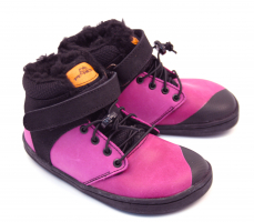 Zimní topánky Pegres Barefoot BF40 Růžová