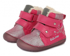 D.D.Step Barefoot zimné topánky W070-929A Dark Pink