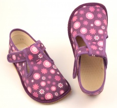 Barefoot papuče fialový kvietok